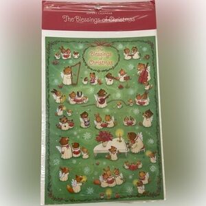 NIP Hallmark Advent Calendar Christmas Bears Music Angels Harp Cute Holiday